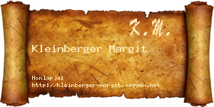 Kleinberger Margit névjegykártya